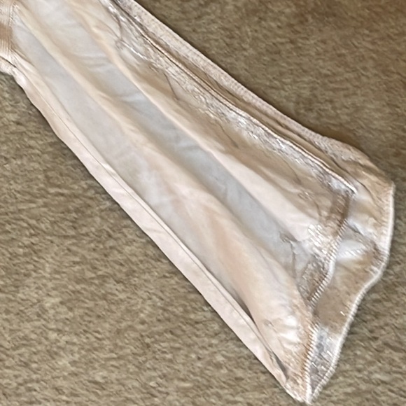 Calypso Saint Barth Womens Metallic Embroidered Dress white/pale grey Large (S) - Picture 3 of 4